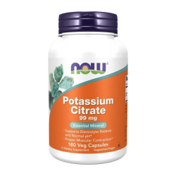 NOW Potassium Citrate 180 растителни капсули