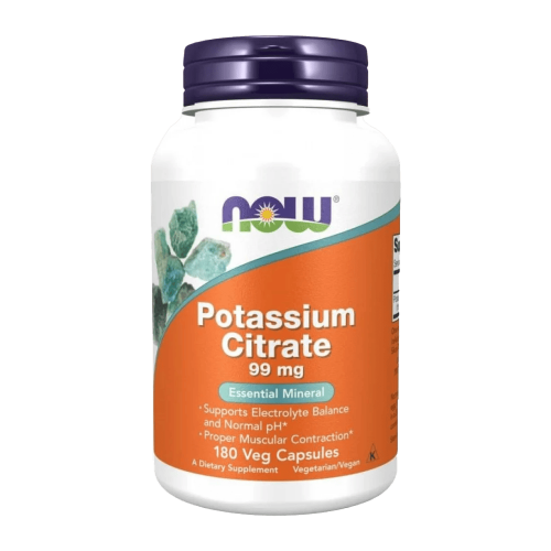 NOW Potassium Citrate 180 растителни капсули
