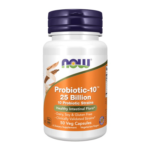 NOW Probiotic-10 (25 Billion) 50 растителни капсули