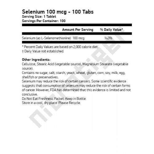 NOW Selenium 100 мкг 100 таблетки