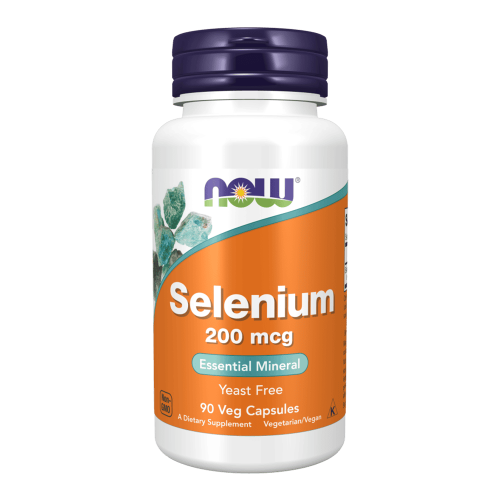 NOW Selenium 200 мкг 90 растителни капсули