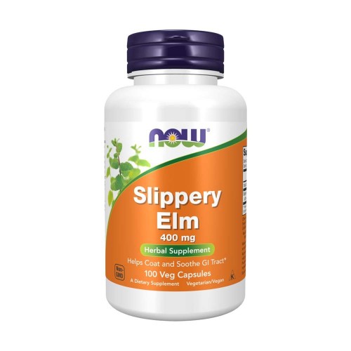 NOW Slippery Elm 400 мг 100 растителни капсули