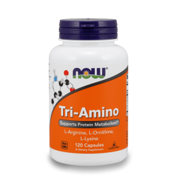 NOW Tri-Amino L-Arginine L-Ornithine L-Lysine 120 капсули