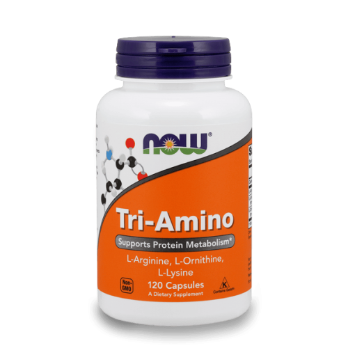 NOW Tri-Amino L-Arginine L-Ornithine L-Lysine 120 капсули