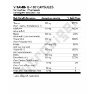 NOW Vitamin B-100 100 растителни капсули 