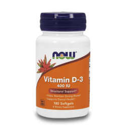 NOW Vitamin D-3 (400IU) 180 меки капсули