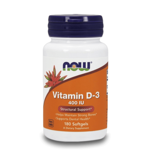NOW Vitamin D-3 (400IU) 180 меки капсули