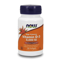 NOW Vitamin D-3 (5000 IU) 120 меки капсули