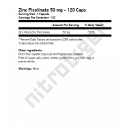NOW Zinc Picolinate 50 мг 120 капсули