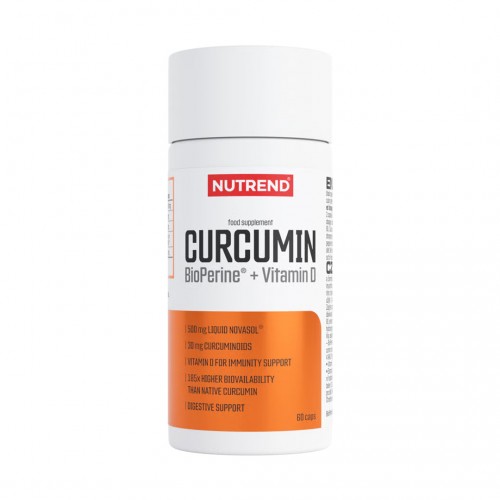 NUTREND Curcumin + Bioperine + D3 60 капсули