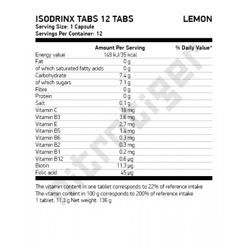 NUTREND Isodrinx Tabs 12 разтворими таблетки