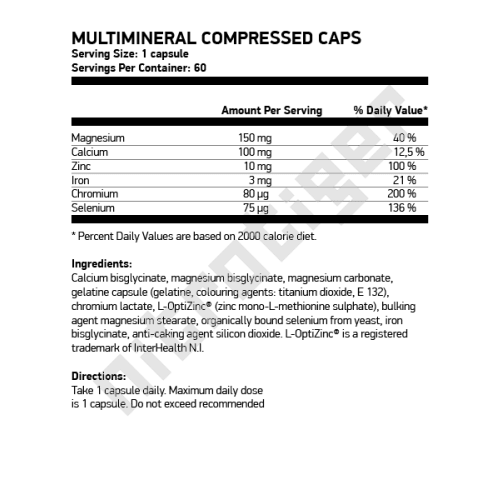 NUTREND Multimineral Compressed Caps 60 капсули
