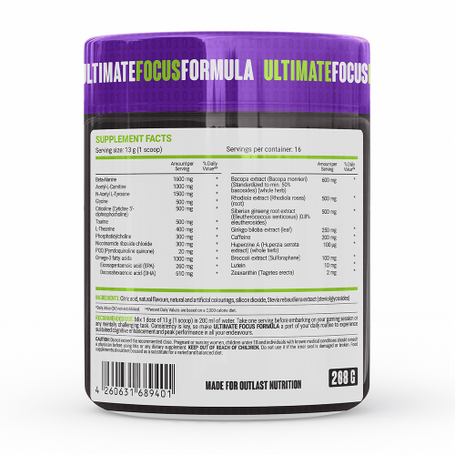 OUTLAST NUTRITION Ultimate Focus Formula 208 г