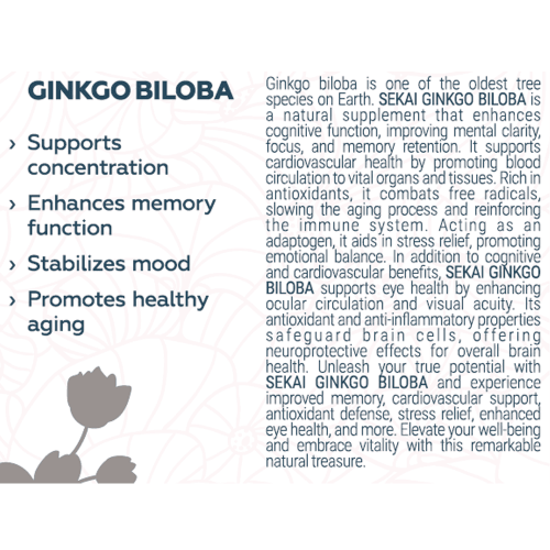 SEKAI KATSURYOKU Ginkgo Biloba 48 капсули 